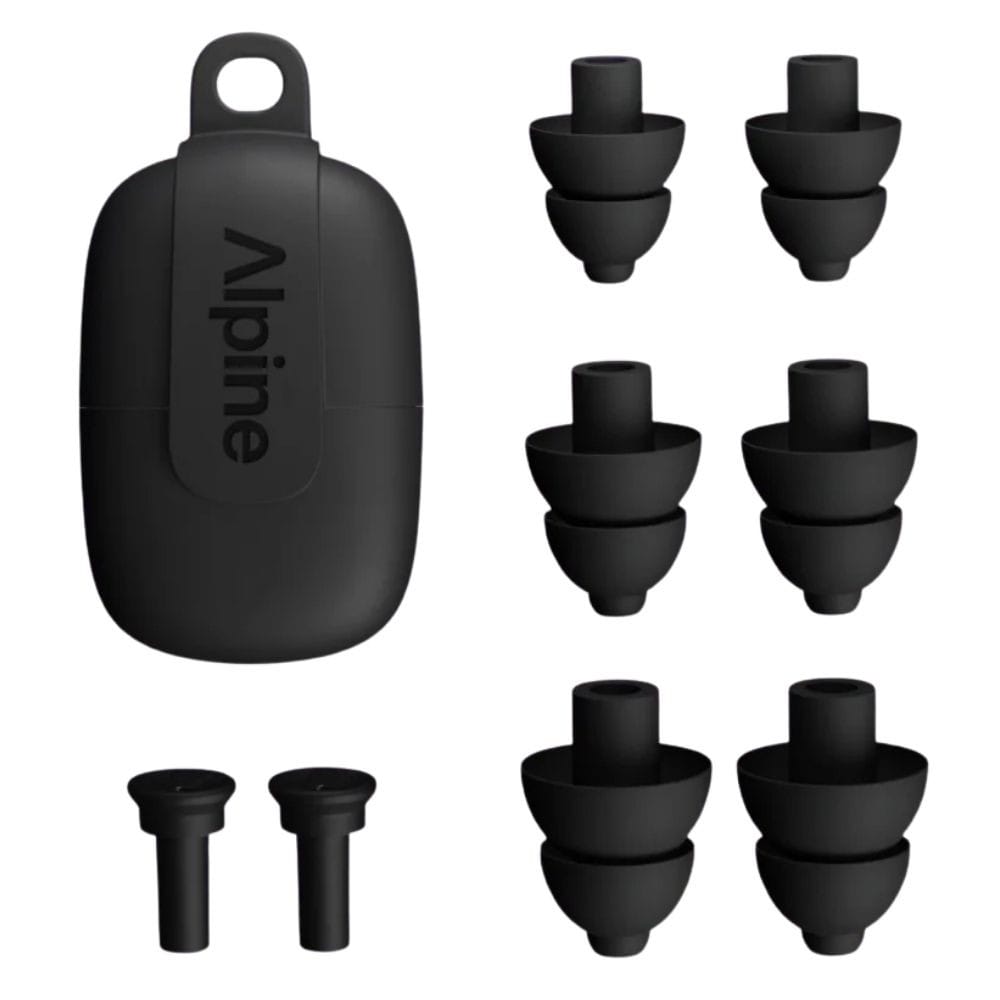 Alpine PartyPlug Multisize Earplugs - Black (3 Sizes)