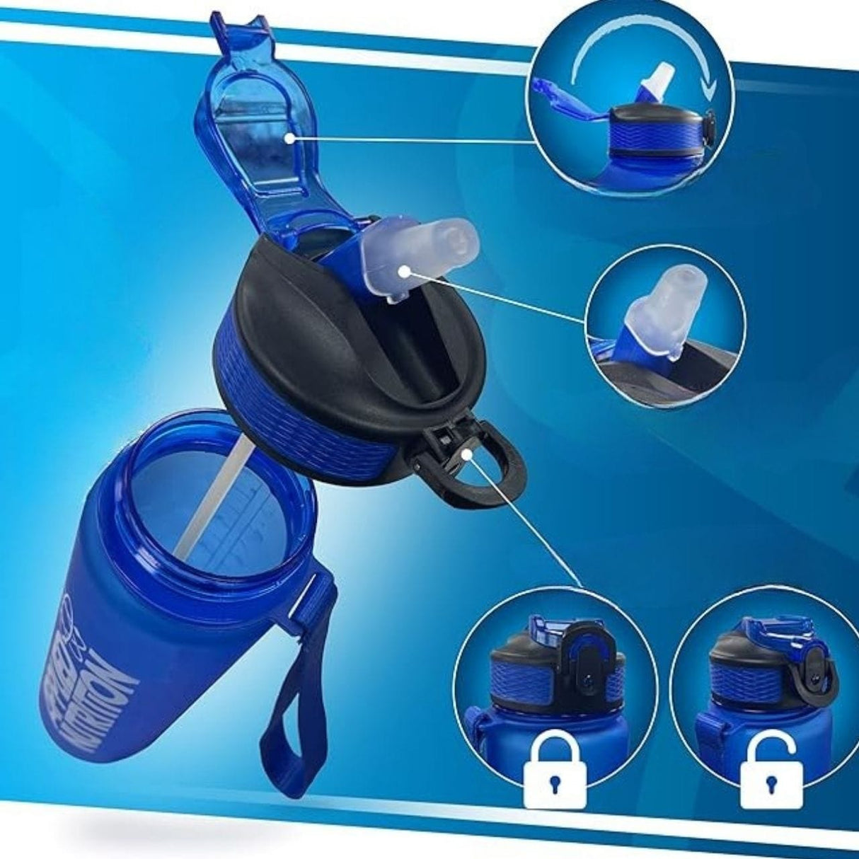 Applied Nutrition Water Bottle, Blue – 1000 ml