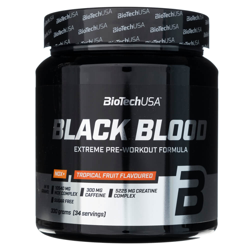 BioTech USA Black Blood NOX+, Tropical Fruit Flavoured - 330 g