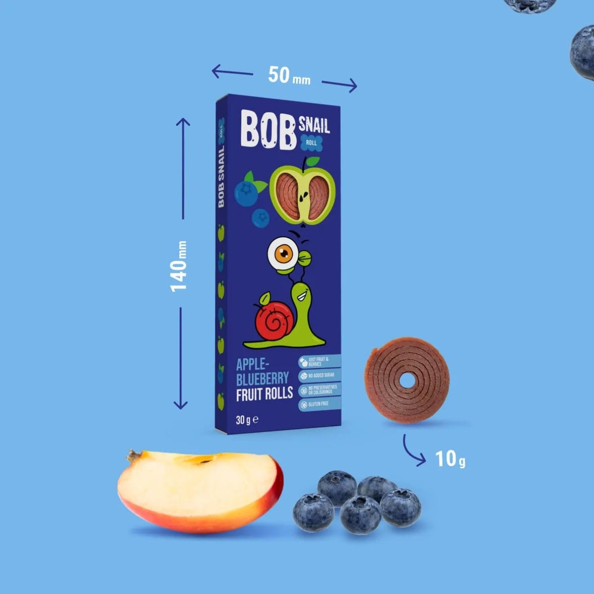 Bob Snail Apple & Blueberry Snack with No Added Sugar - 30 g
