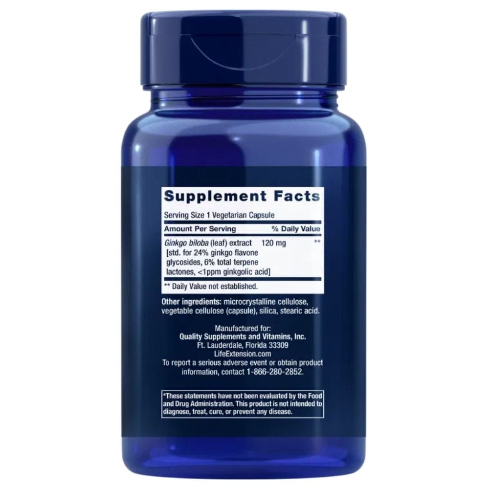 Life Extension Ginkgo Biloba Certified Extract™ 120 mg - 365 Capsules
