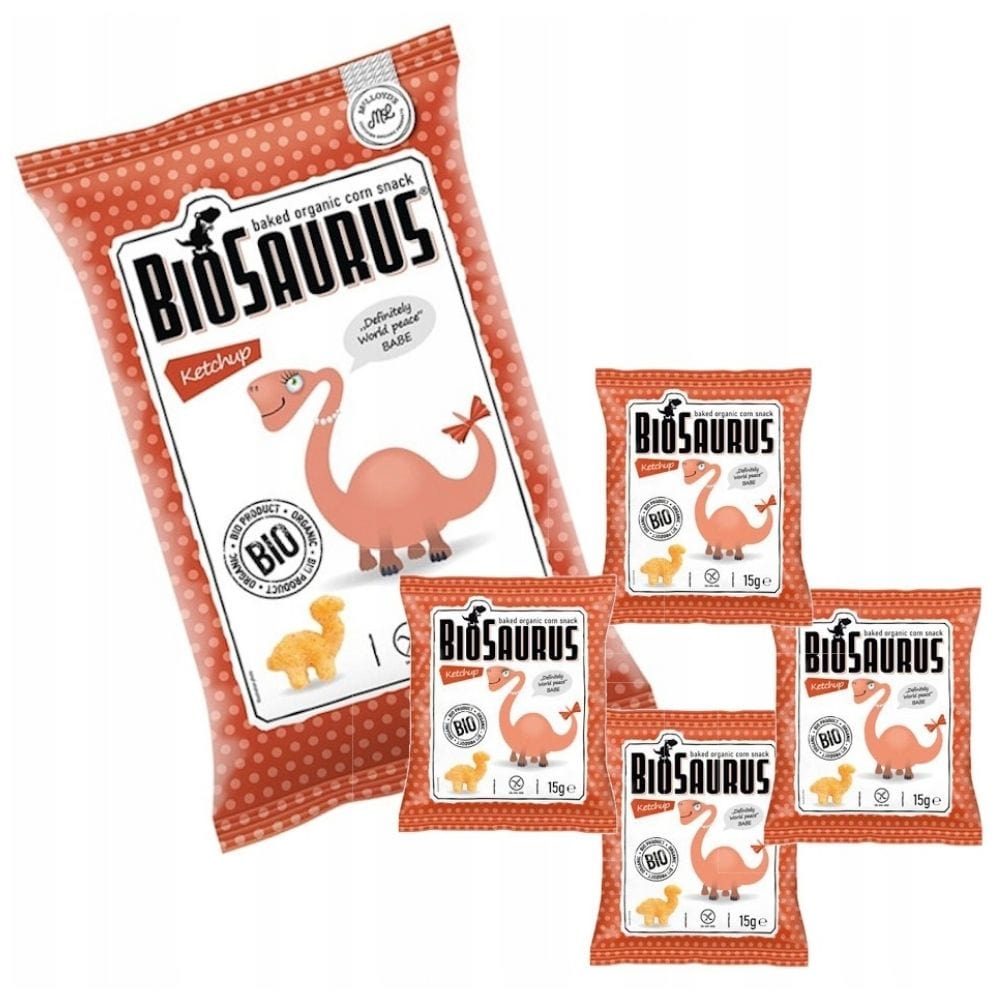 McLloyd's BioSaurus Gluten Free Ketchup Corn Chips - 4x15 g