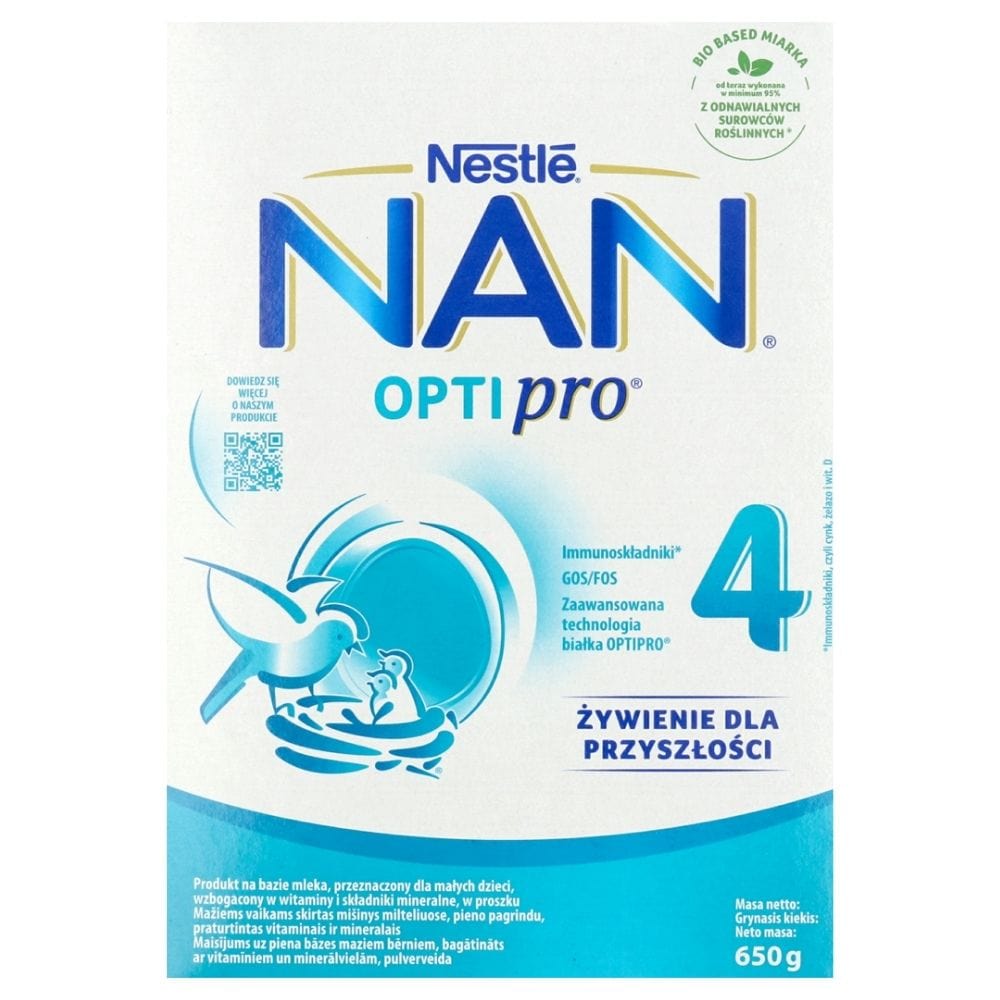 Nestle NAN OPTIpro 4, Milk-Based Product for Infants - 650 g