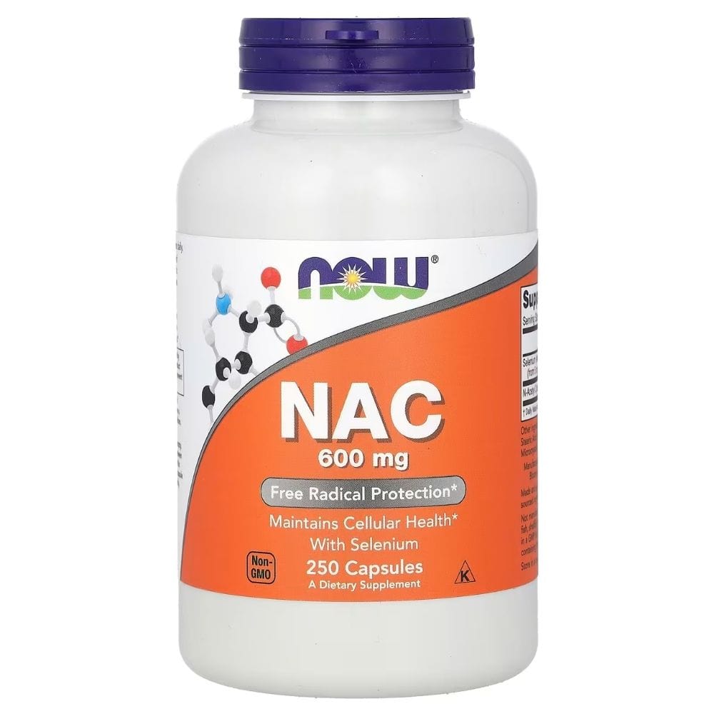Now Foods NAC N-Acetyl Cysteine 600 mg - 250 Veg Capsules