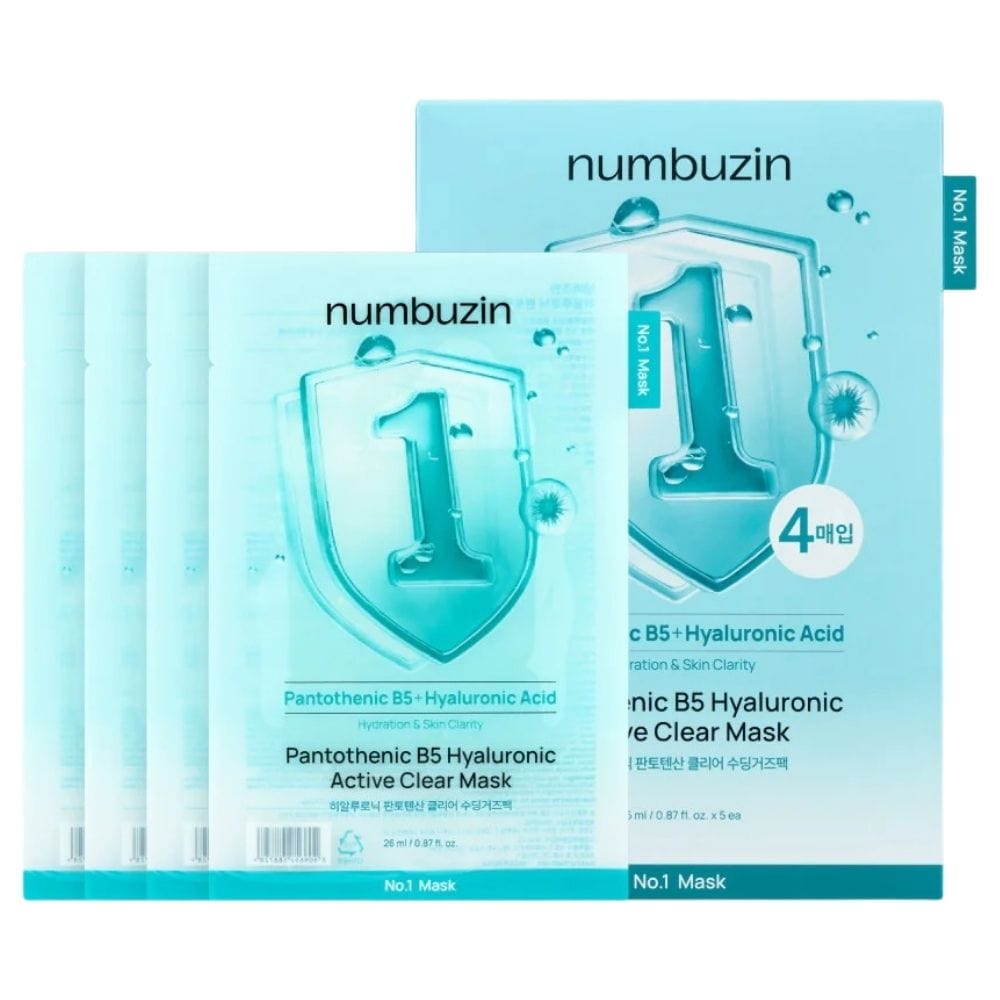 Numbuzin No.1 Pantothenic B5 Hyaluronic Active Clear Mask - 5 Pieces