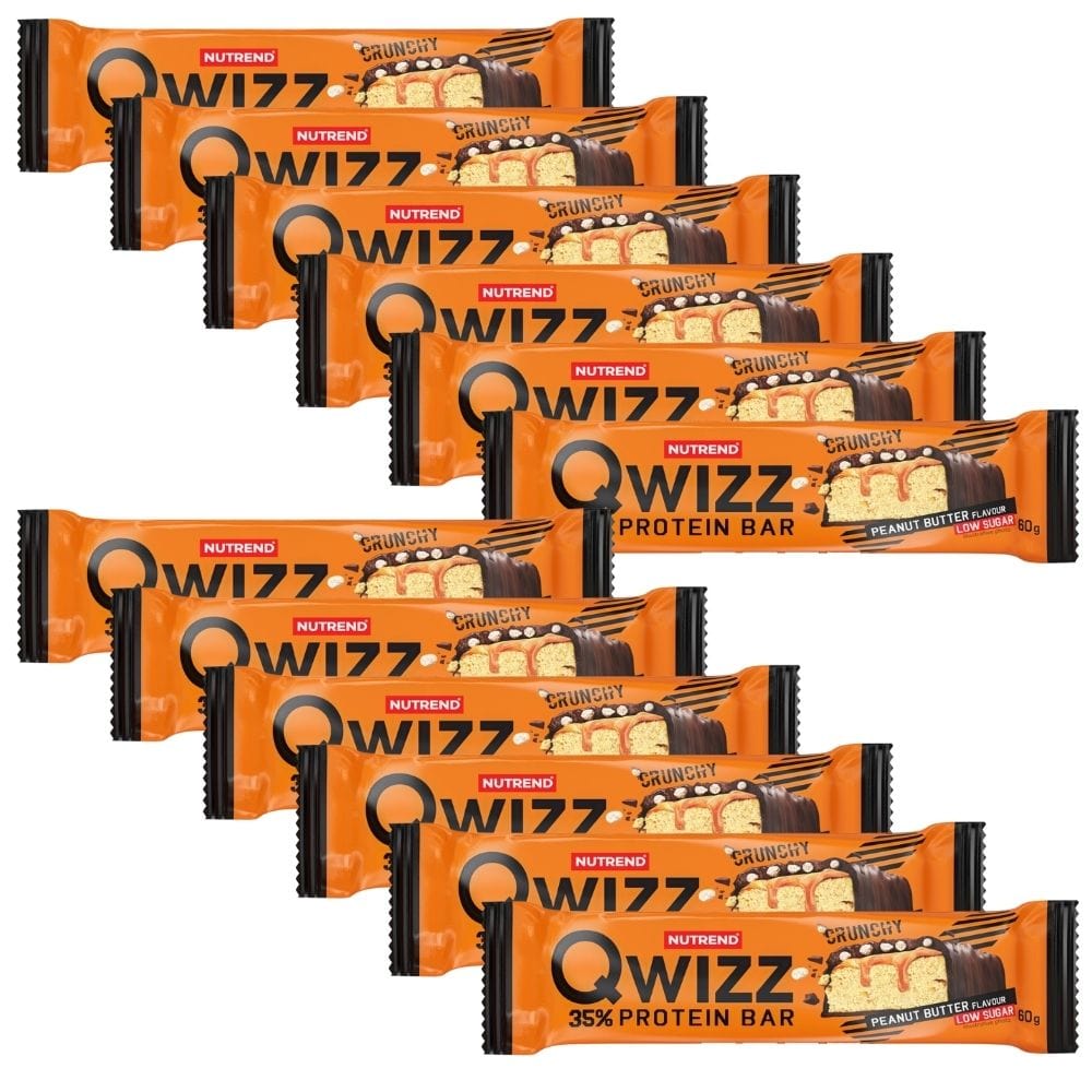 Nutrend Qwizz Protein Bar, Peanut Butter - 12 Pieces