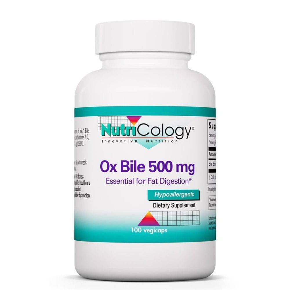Nutricology Ox Bile 500 mg - 100 Vegicaps