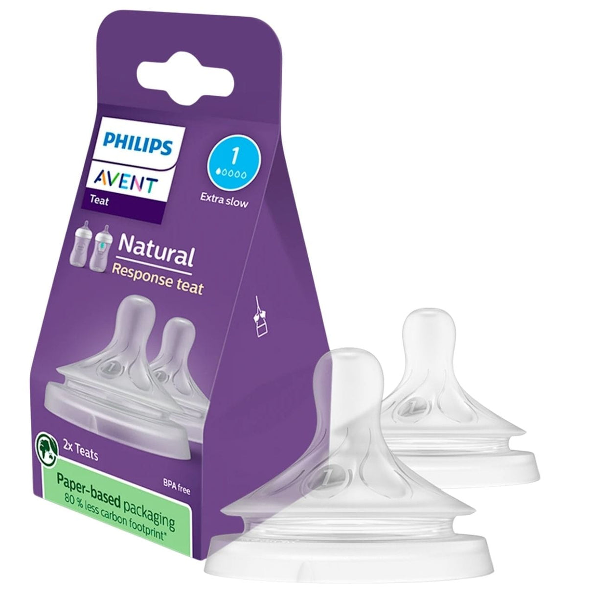 Philips Avent Responsive Natural Soother with Extra Slow Flow - 2 Pieces