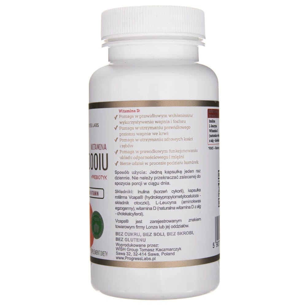 Progress Labs Vegan Vitamin D3 4000 IU - 120 Capsules