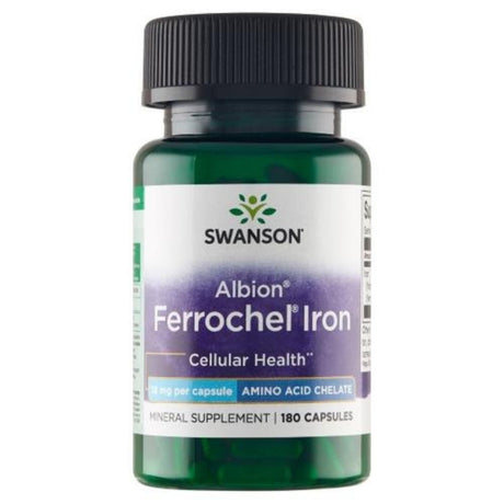 Swanson Albion Ferrochel Iron 18 mg - 180 Capsules