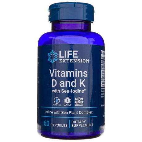 Life Extension Vitamins D and K with Sea-Iodine - 60 Capsules