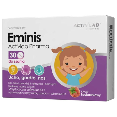 Activlab Pharma Eminis, Strawberry - 30 Lozenges