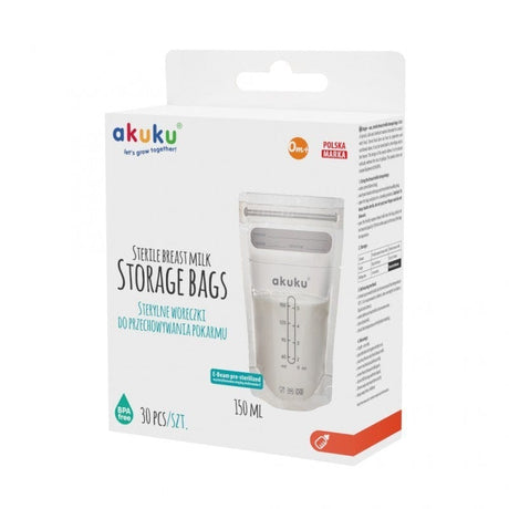 AKUKU Sterile Breastmilk Storage Pouches 150 ml - 30 pieces