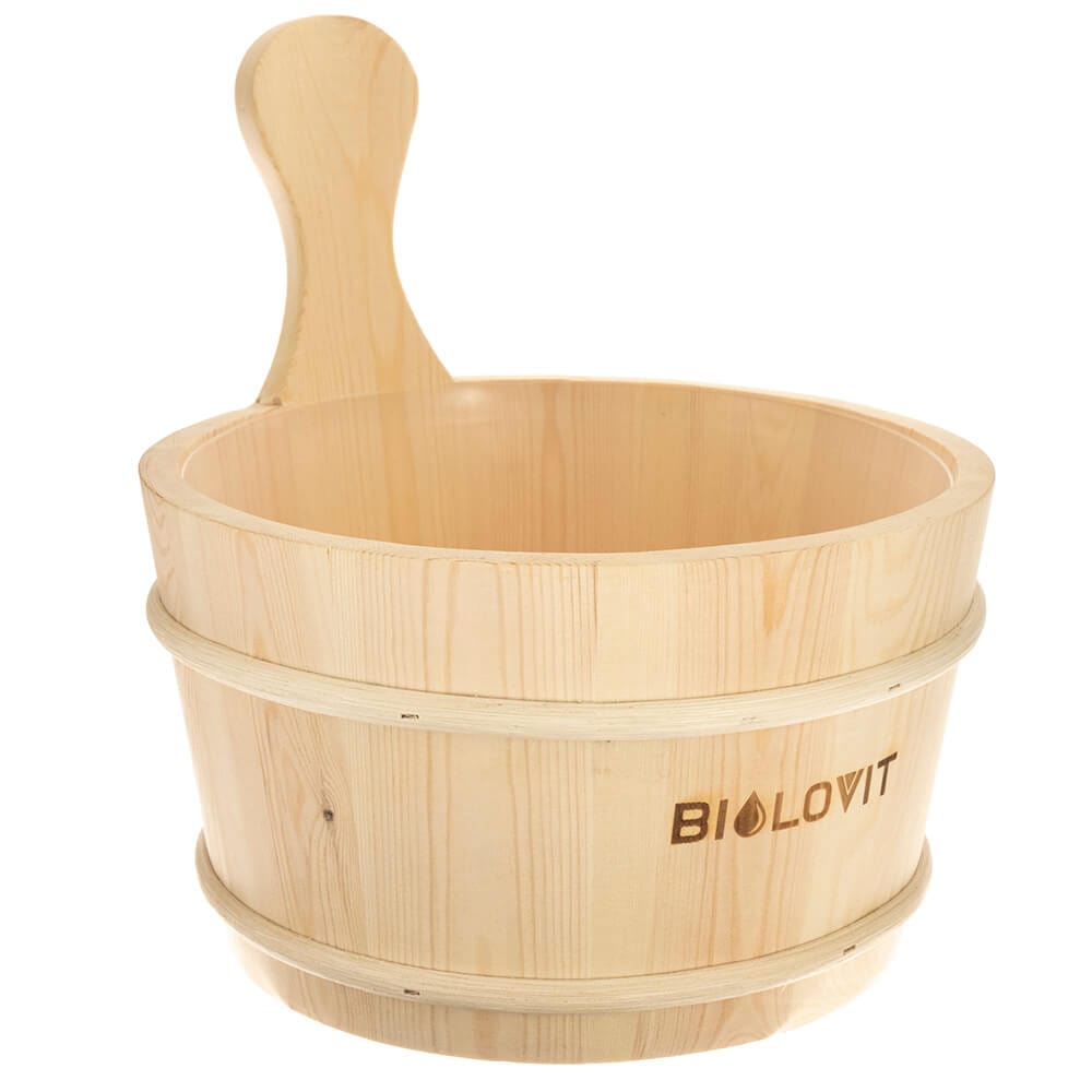 Bilovit Sauna Bucket, Pine - 4 litres