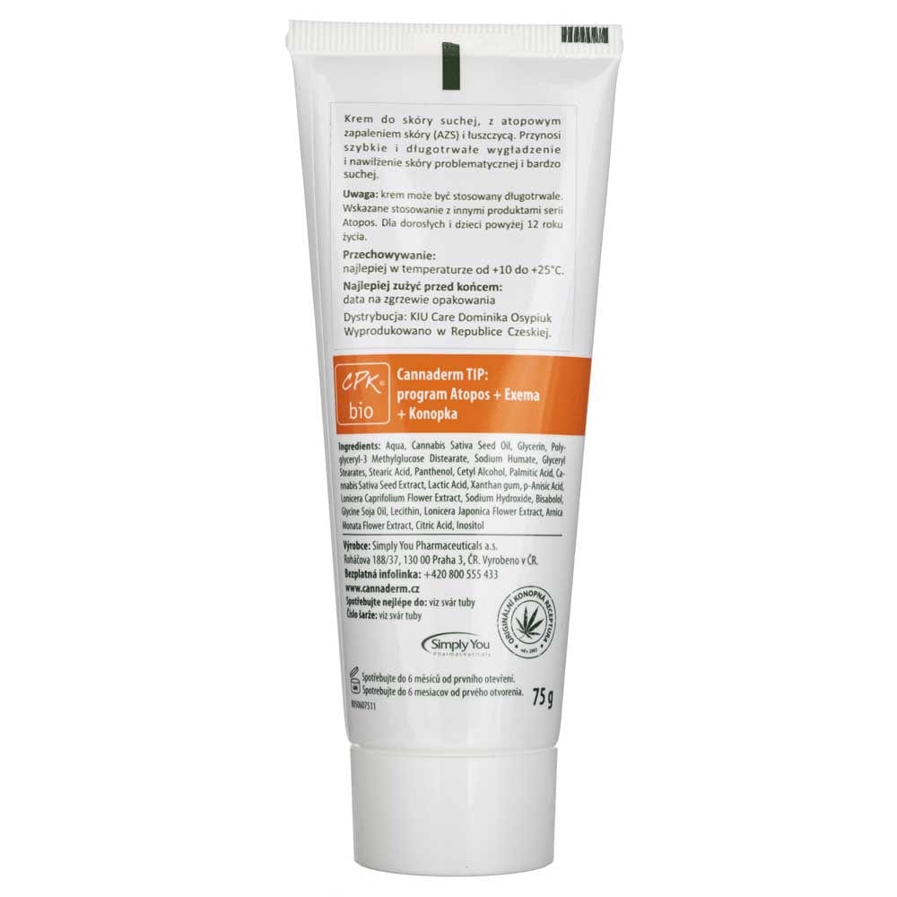 Cannaderm Atopos Cream for AD and psoriasis - 75 g