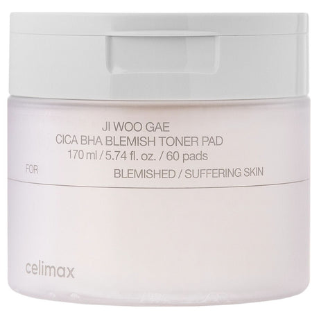 Celimax Ji Woo Gae Cica BHA Blemish Exfoliating Face Pads - 60 Pieces