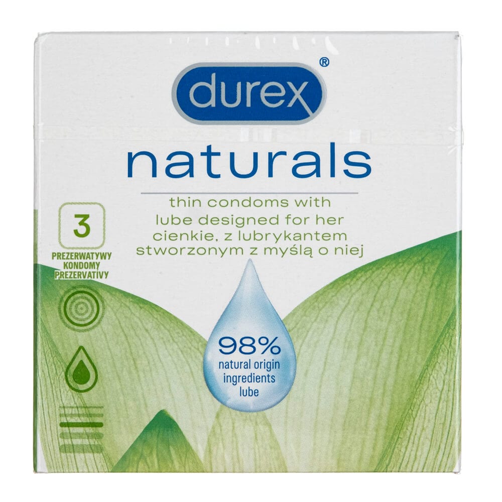 Durex Naturals Condoms - 3 pieces