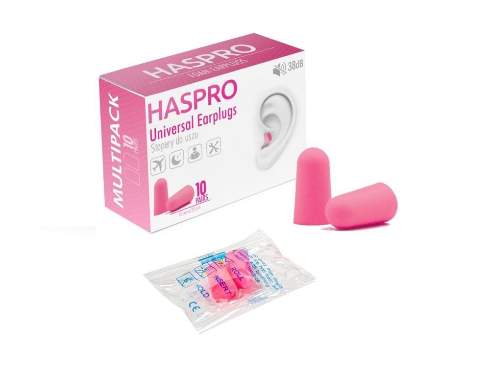 Haspro Multi10 Earplugs Pink - 10 Pairs