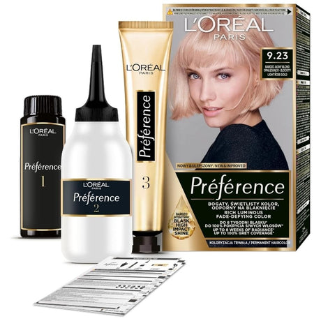 L'Oréal Paris Preference Hair Colour, 9.23 Pure Rose, Very Light Blonde