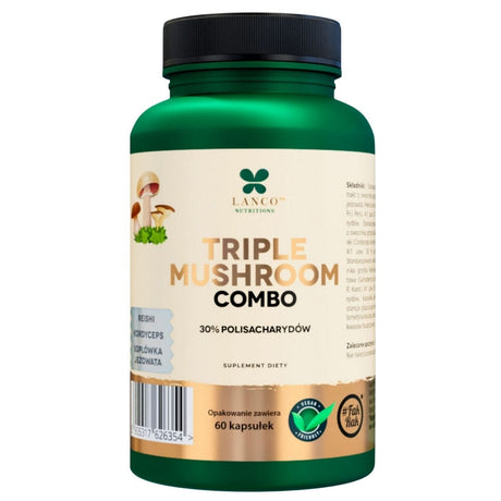 Lanco Nutritions Triple Mushroom Combo - 60 Capsules