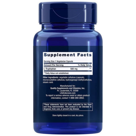 Life Extension L-Tryptophan 500 mg - 90 Capsules