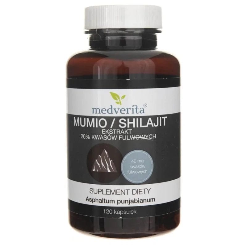 Medverita Mumio / Shilajit extract 20% fulvic acids  - 120 Capsules