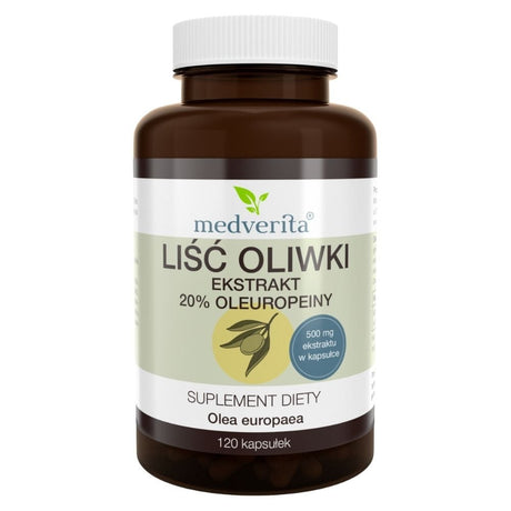 Medverita Olive Leaf 500 mg - 120 Capsules