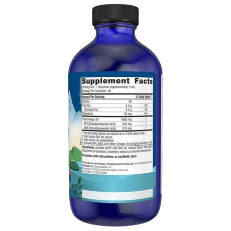 Nordic Naturals Arctic-D Cod Liver Oil, Orange - 237 ml