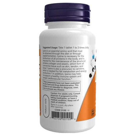 Now Foods L-Lysine 500 mg - 250 Tablets