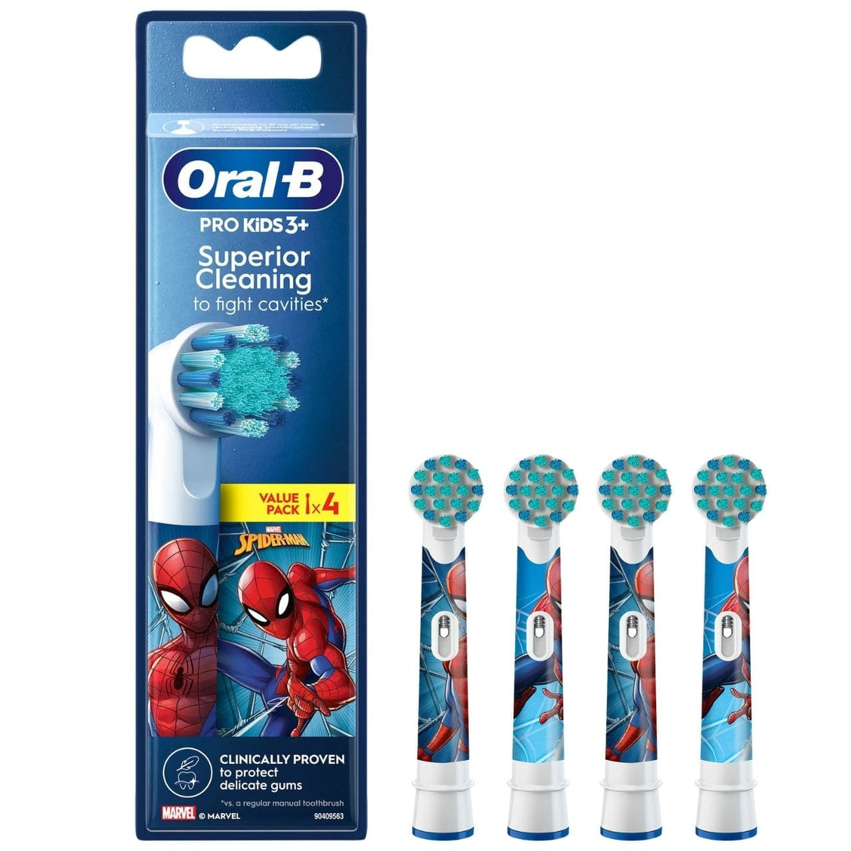 Oral-B Heads Electric Toothbrush Heads, Spider-Man - 4 Pieces