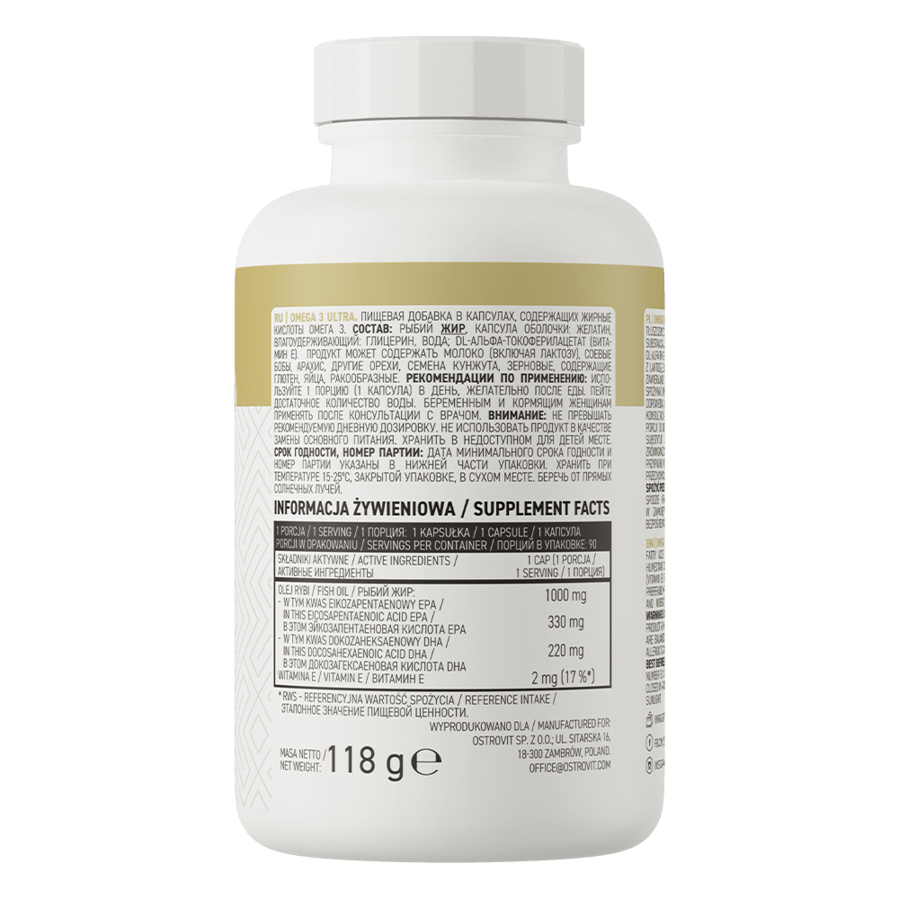 Ostrovit Omega 3 Ultra - 90 Capsules