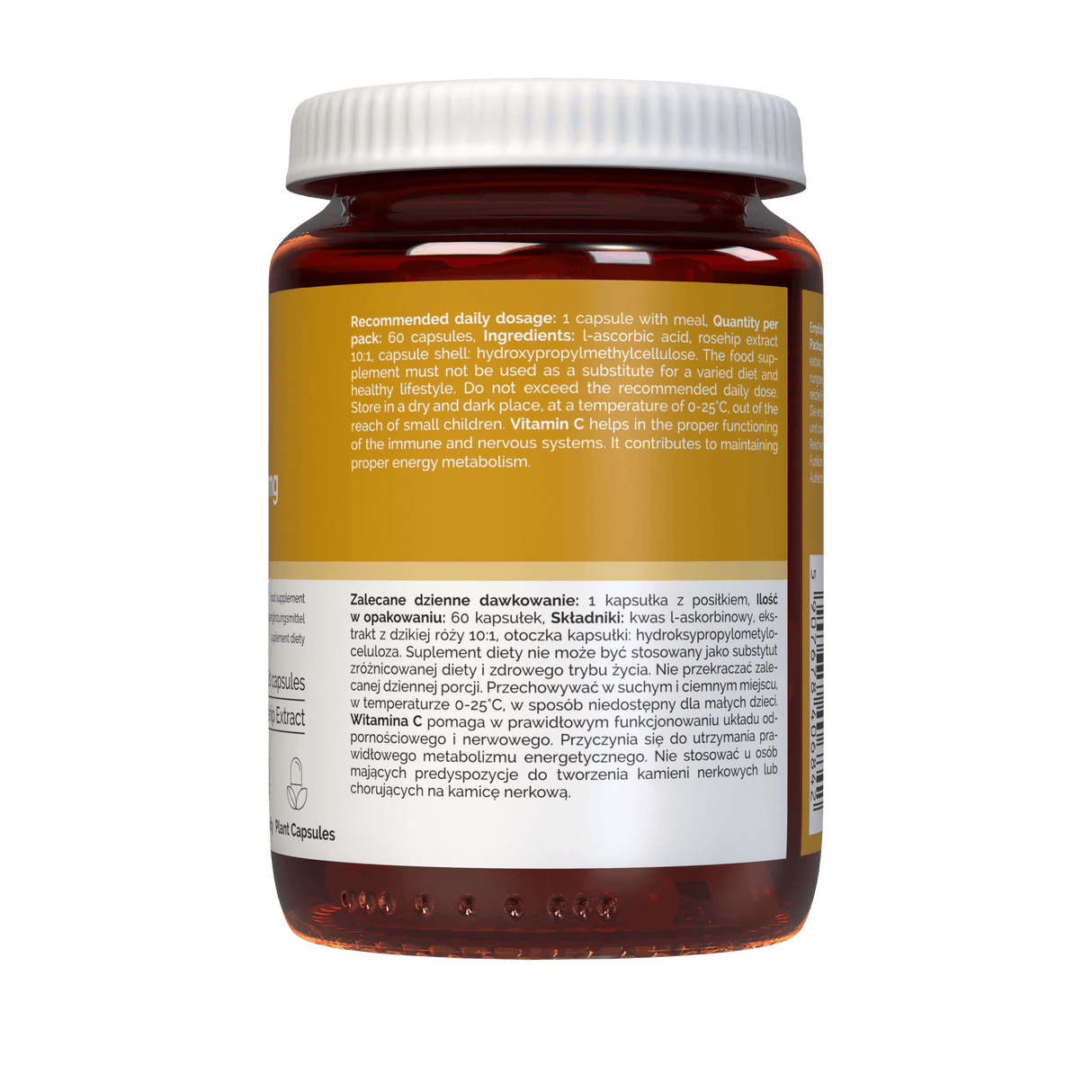 Vitaler's Vitamin C with Rosehip 1000 mg - 60 Capsules
