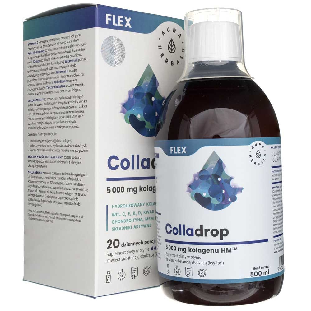 Aura Herbals Colladrop Flex - marine collagen 5000 mg - 500 ml