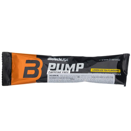 BioTech USA Pump Caffeine Free Powdered Drink, Lemon Ice Tea - 11 g