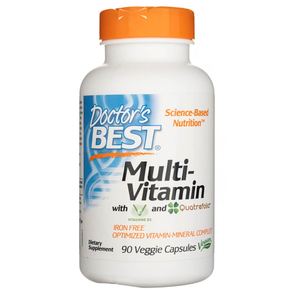 Doctor's Best Multi-Vitamin with Vitashine D3 and Quatrefolic - 90 Veg Capsules