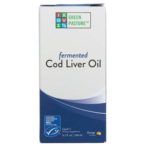 Green Pasture Fermented Cod Liver Oil, Orange - 176 ml