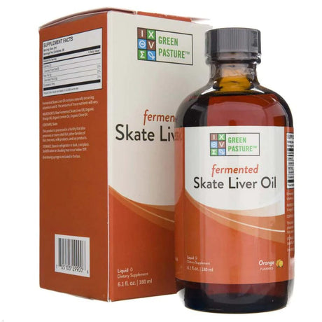 Green Pasture Fermented Skate Liver Oil, Orange - 180 ml