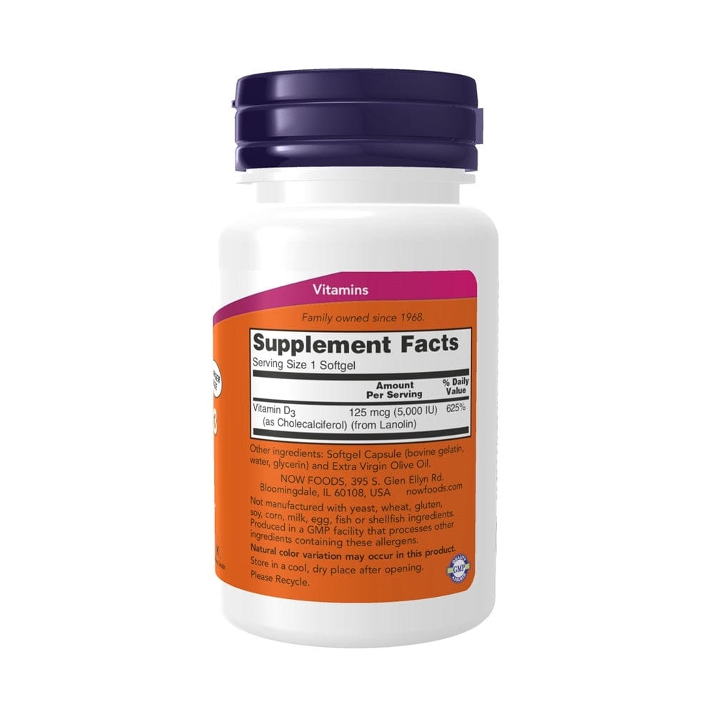 Now Foods Vitamin D3 5000 IU - 240 Softgels