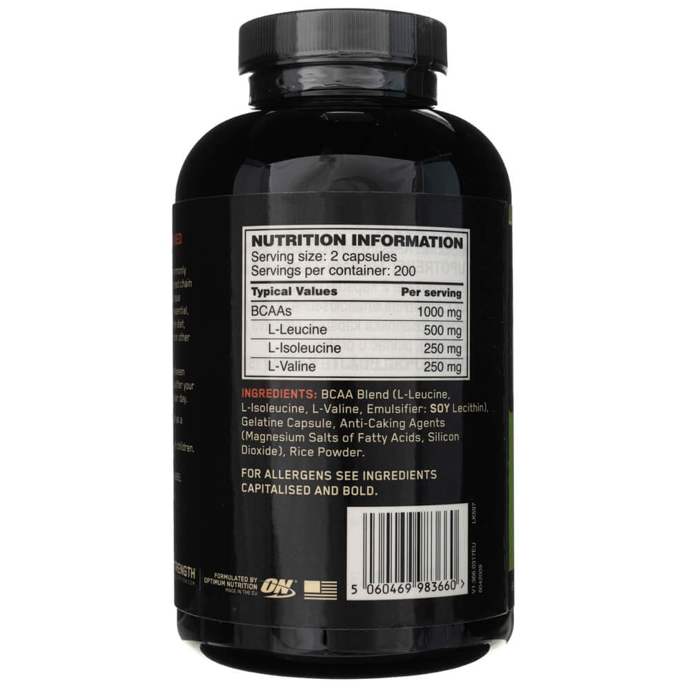 Optimum Nutrition BCAA 1000 CAPS - 400 Capsules