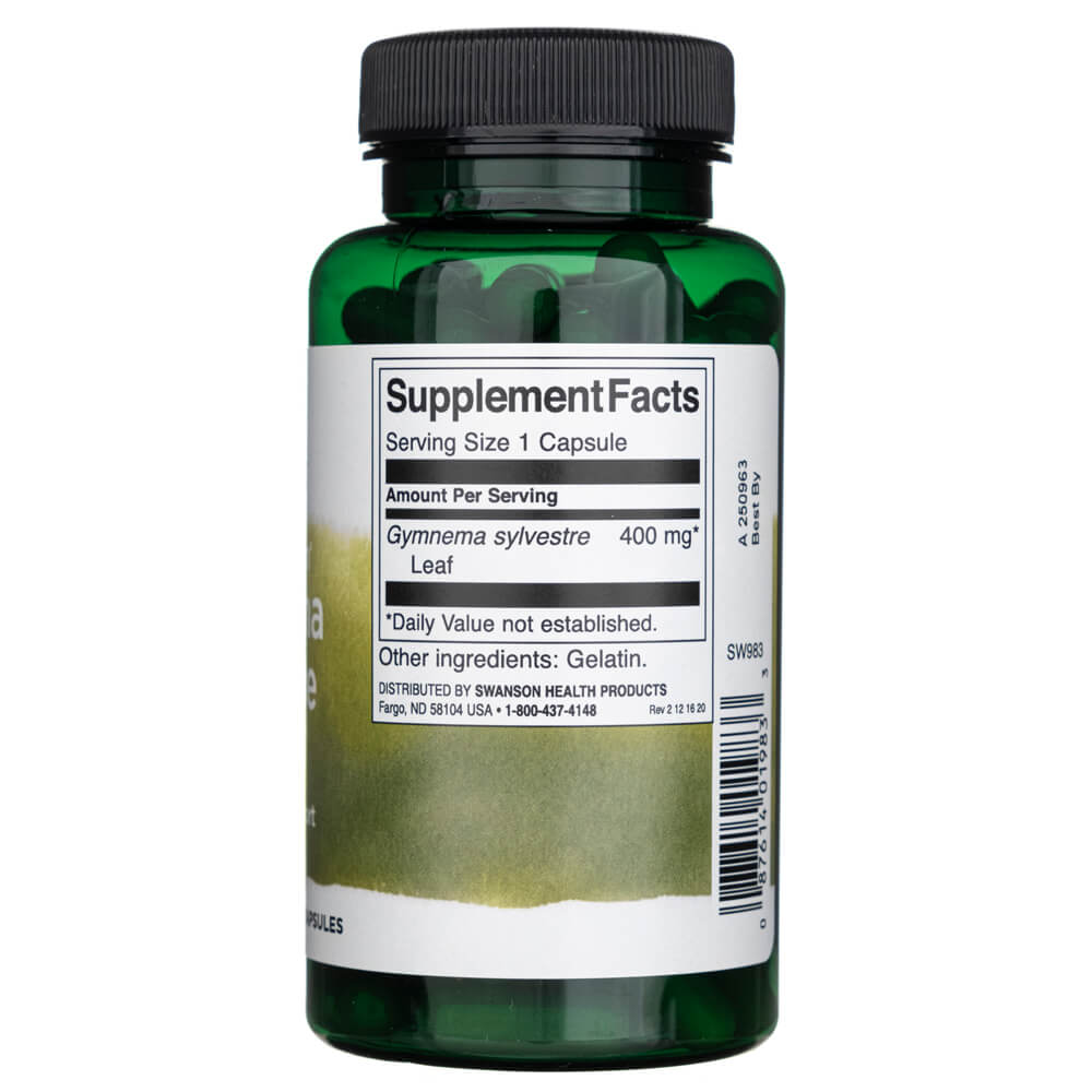 Swanson Full Spectrum Gymnema Sylvestre Leaf 400 mg - 100 Capsules