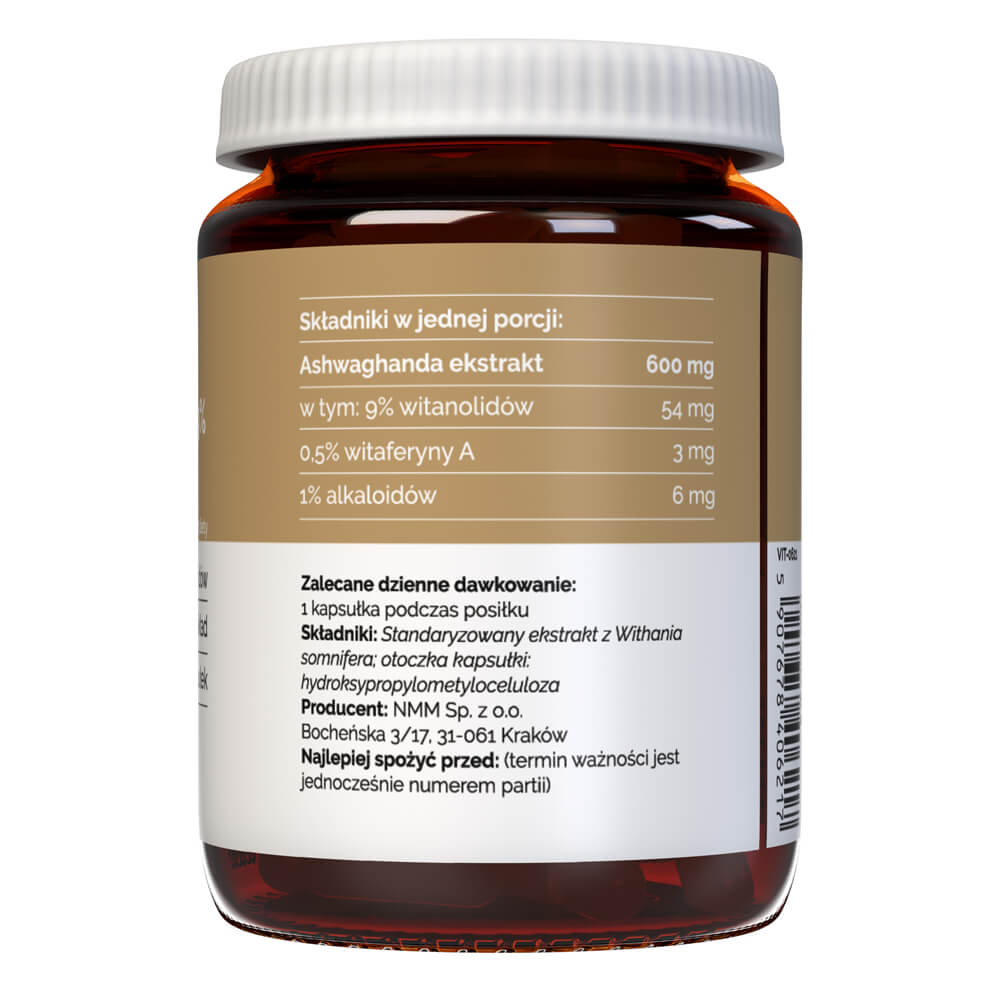 Vitaler's Ashwagandha 9% 600 mg - 60 Capsules